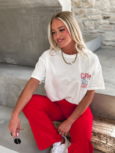 T-shirt "CIN CIN" - Blanc