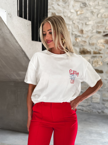 T-shirt "CIN CIN" - Blanc