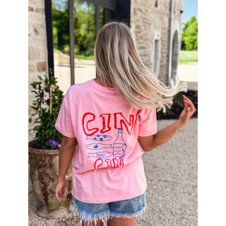 T-shirt "CIN CIN" - Rose