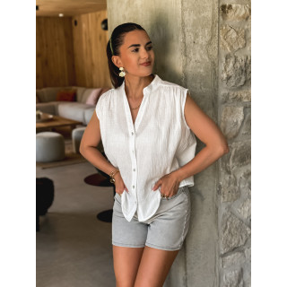 Blouse sans manches Erinne - Blanc