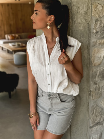 Short en jeans Sévilla - Gris
