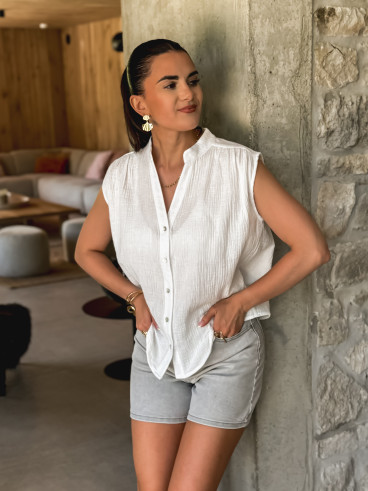 Short en jeans Sévilla - Gris