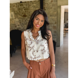 Blouse à motifs Bailey - Beige