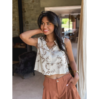 Blouse à motifs Bailey - Beige