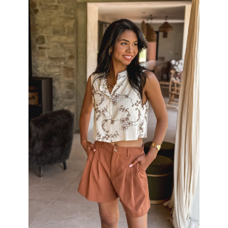 Blouse à motifs Bailey - Beige