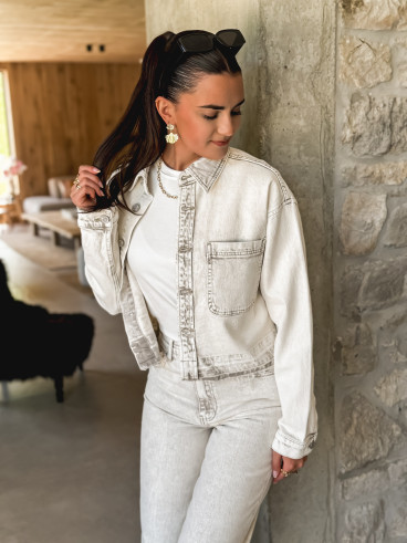 Veste en jeans Thelma - Greige