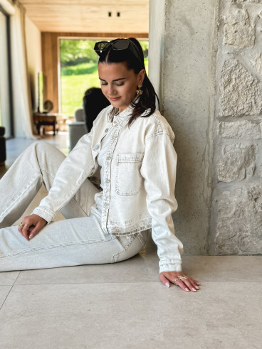 Veste en jeans Thelma - Greige