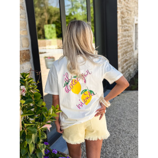 Short en jeans Amora - Jaune