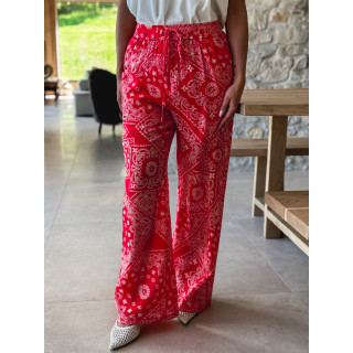 Pantalon à motifs Alisa - Rouge