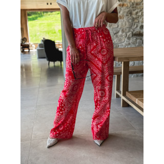 Pantalon à motifs Alisa - Rouge