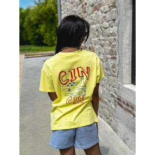 T-shirt "CIN CIN" - Jaune