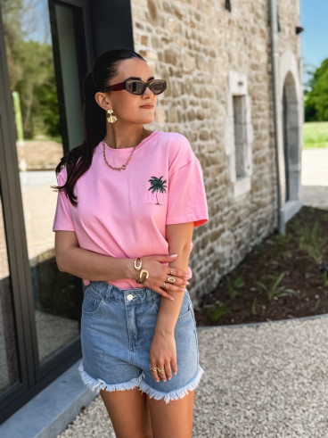 T-shirt "ALOHA" - Rose