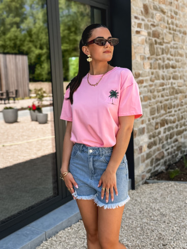 T-shirt "ALOHA" - Rose