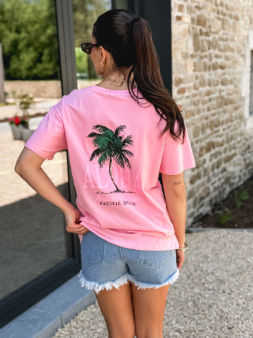 T-shirt "ALOHA" - Rose