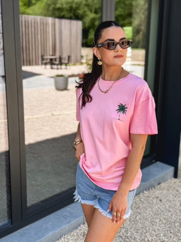 T-shirt "ALOHA" - Rose