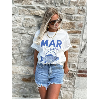 T-shirt " Mar Da Bahia " - Blanc