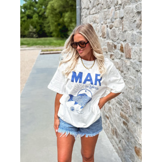 T-shirt " Mar Da Bahia " - Blanc