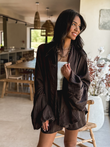 Cardigan d'Eté Jayla - Chocolat