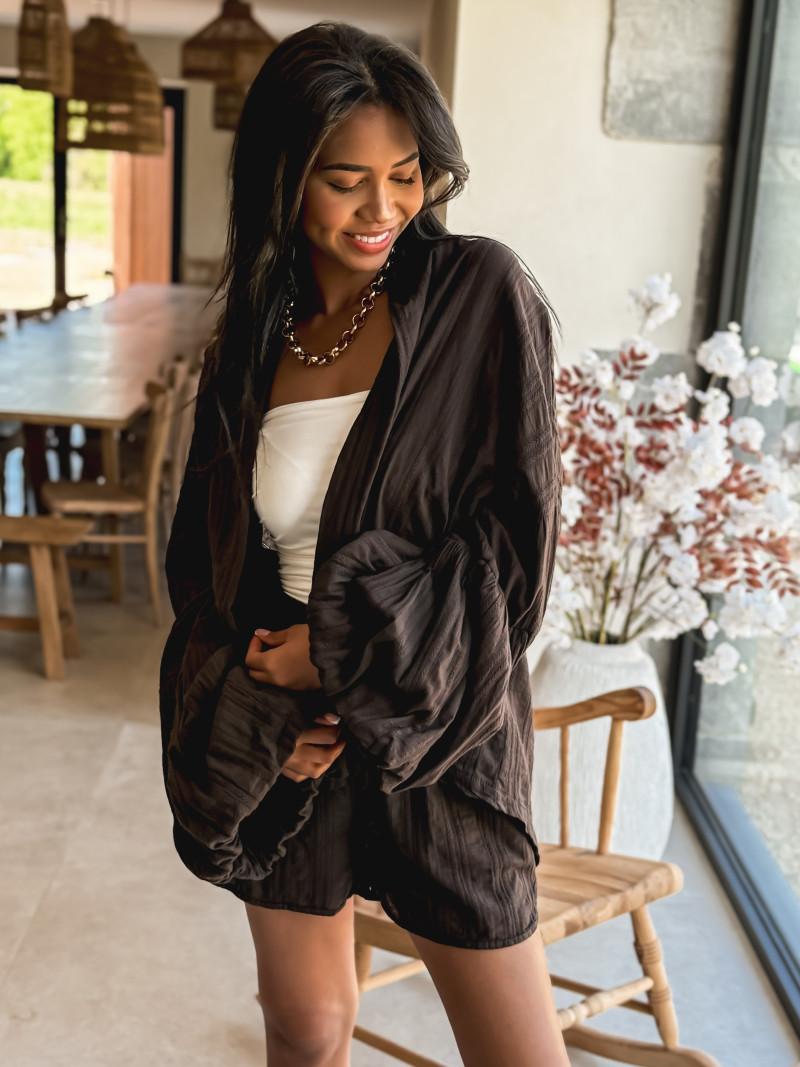 Cardigan d'Eté Jayla - Chocolat