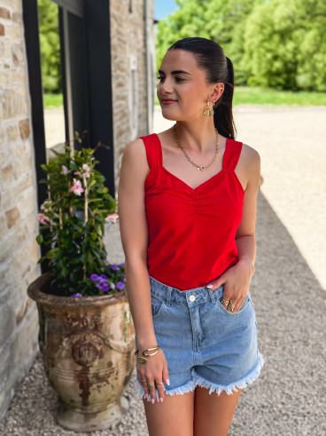 Short en jeans Amora - Bleu