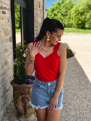 Short en jeans Amora - Bleu