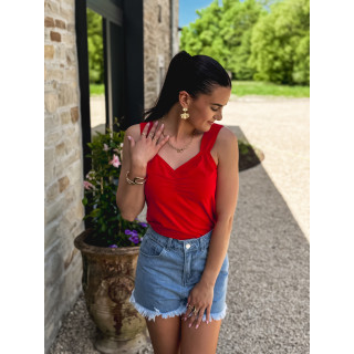 Short en jeans Amora - Bleu