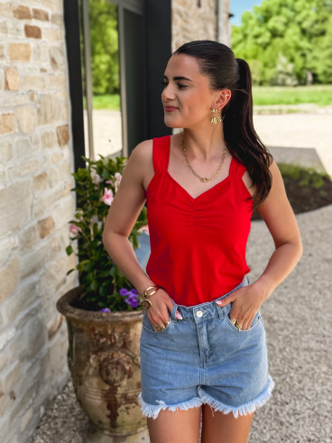 Short en jeans Amora - Bleu