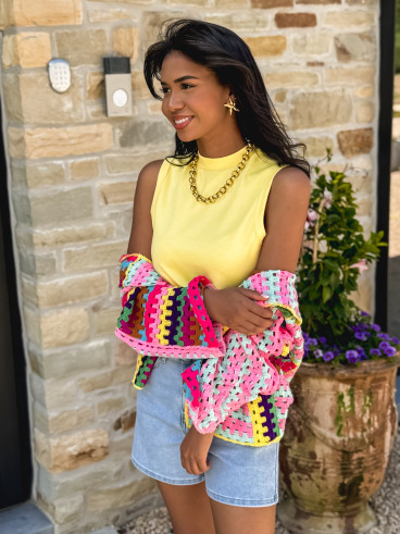 Gilet en crochet Raven - Multicolore