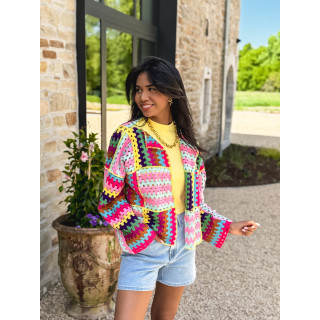 Gilet en crochet Raven - Multicolore