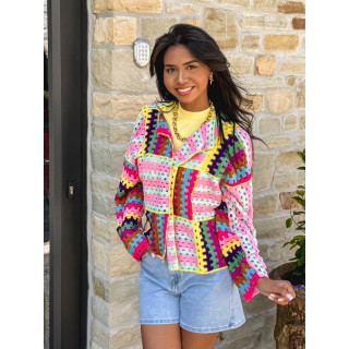 Gilet en crochet Raven - Multicolore