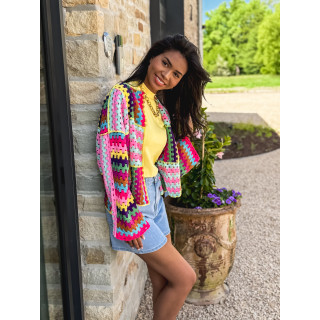 Gilet en crochet Raven - Multicolore