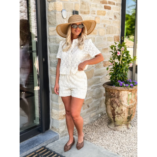 Chemise courte Clementia - Crème
