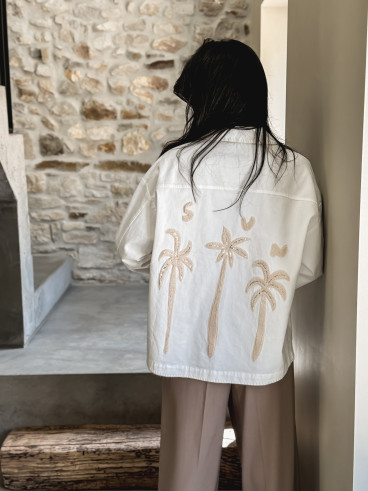 Veste en jeans India - Blanc