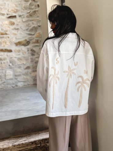 Veste en jeans India - Blanc
