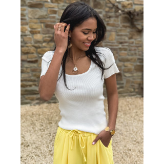 Pull manches courtes Silva - Blanc