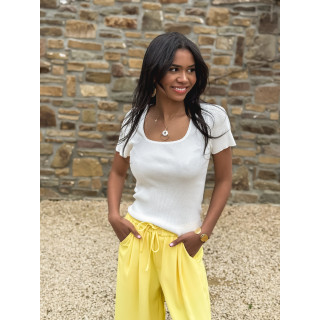 Pull manches courtes Silva - Blanc