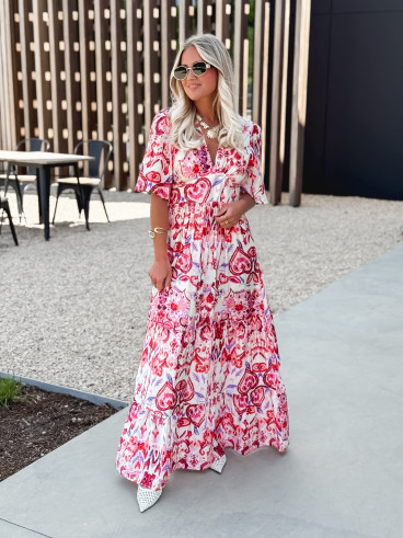 Robe longue Umberta - Rose