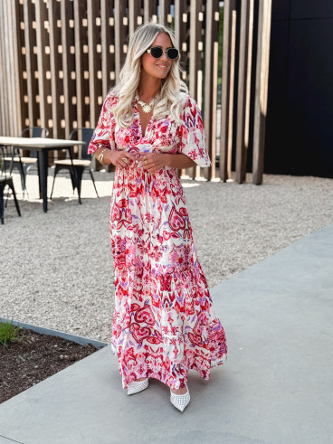 Robe longue Umberta - Rose