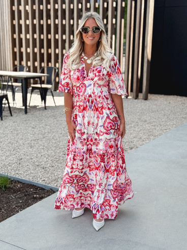 Robe longue Umberta - Rose