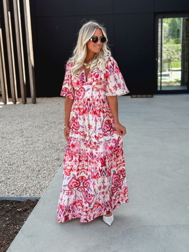 Robe longue Umberta - Rose