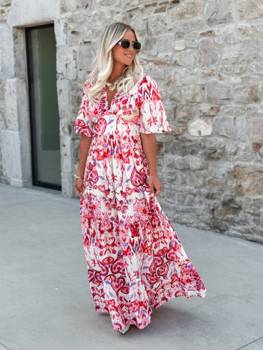 Robe longue Umberta - Rose