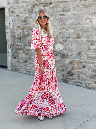 Robe longue Umberta - Rose