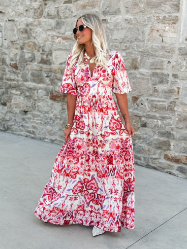 Robe longue Umberta - Rose