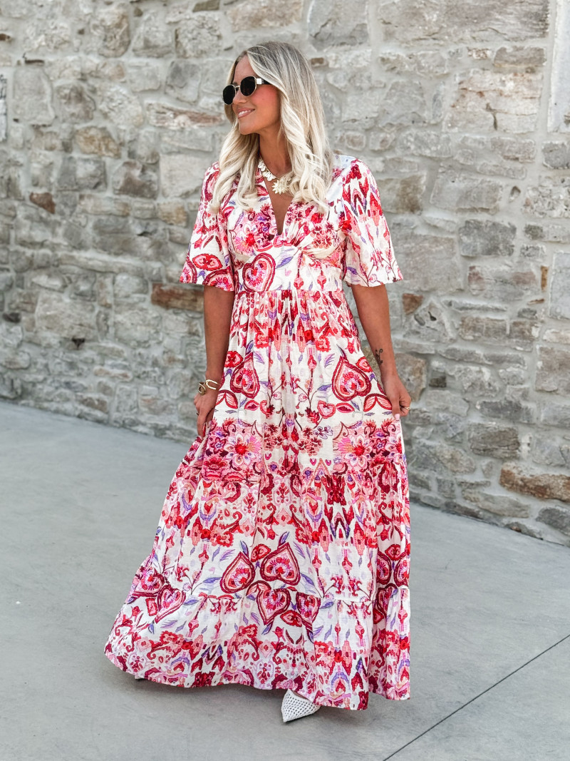 Robe longue Umberta - Rose
