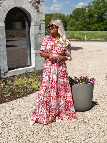 Robe longue Umberta - Rose