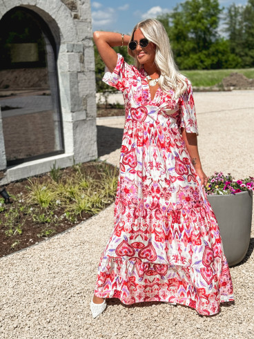 Robe longue Umberta - Rose