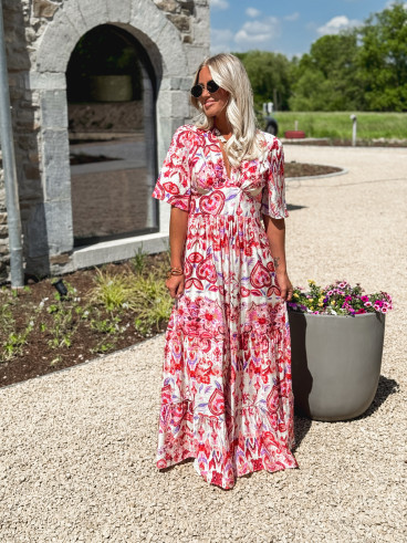 Robe longue Umberta - Rose