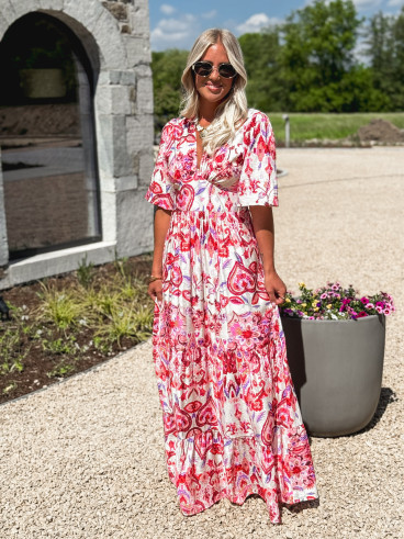 Robe longue Umberta - Rose