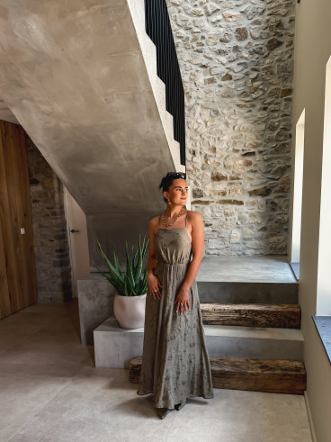 Robe longue Helen - Kaki