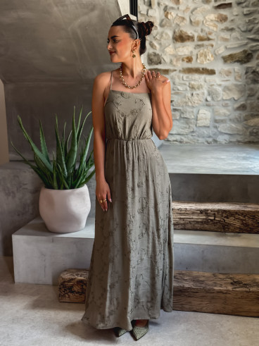 Robe longue Helen - Kaki